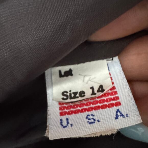 Vtg‎ Ernst Strauss Blazer Womens 14 Gray Orange Tweed Open Front Academia Office - Picture 6 of 11